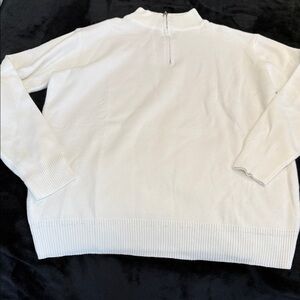 Men's Classic White Zip-Up Sweater